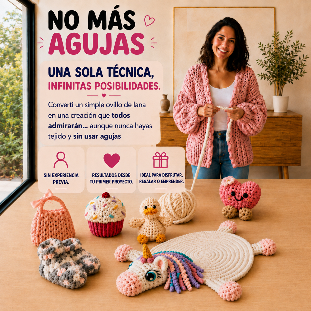 NO MÁS AGUJAS | Finger Crochet | Convertí un simple ovillo de lana en creaciones asombrosas.